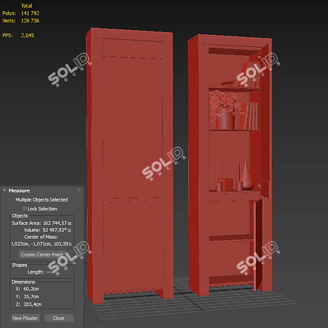 Vittoria Display Cabinet 3D model image 5