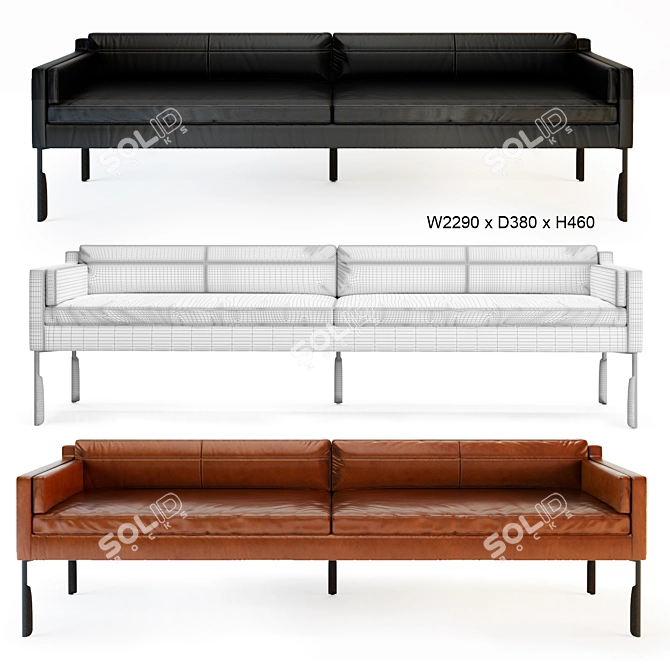 Modern Russian Design Altai Sofa 3D model image 2