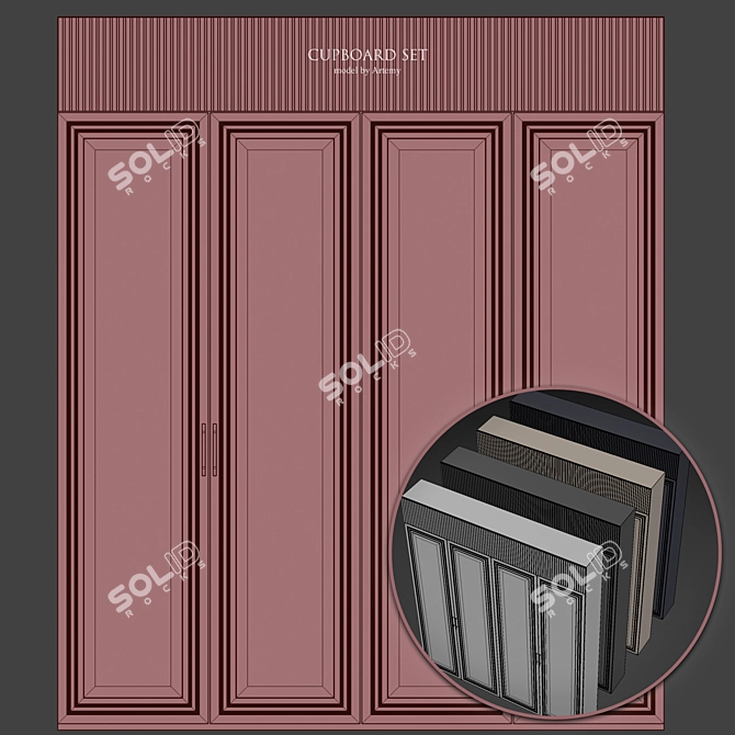 Custom Design Furniture Set 3D model image 6