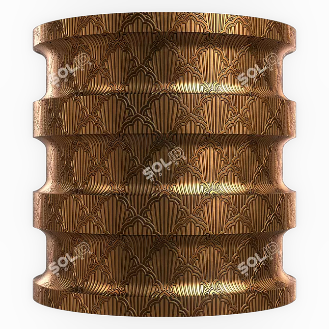 Ornate Metal Pattern 3D Material 3D model image 2