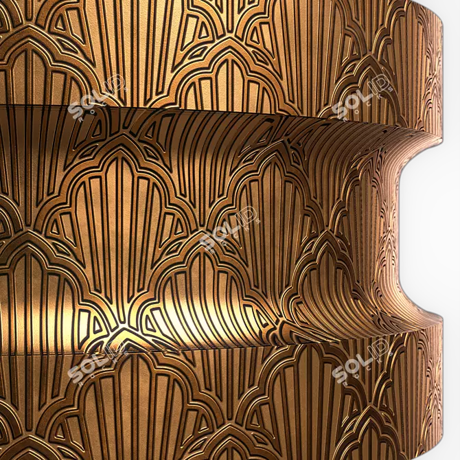 Ornate Metal Pattern 3D Material 3D model image 3