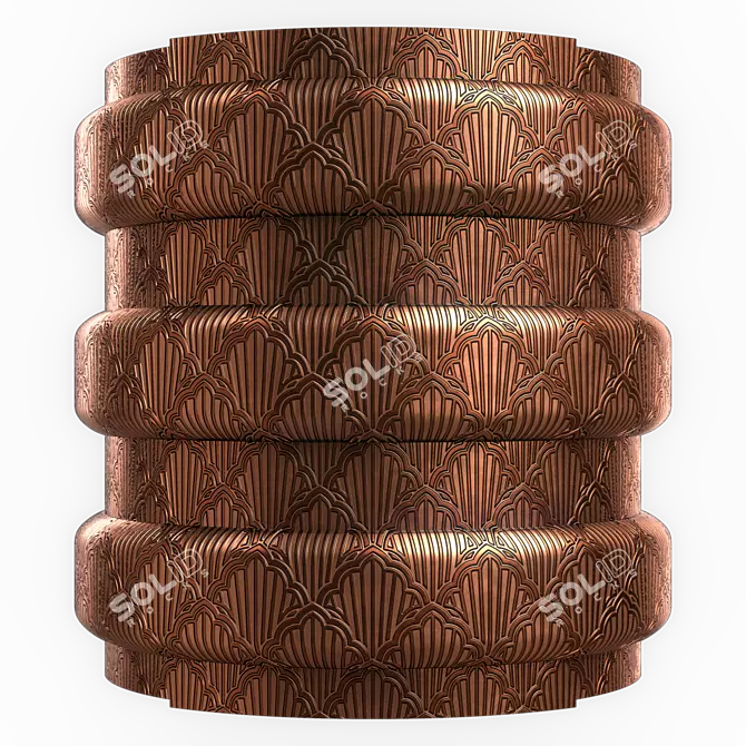 Ornate Metal Pattern 3D Material 3D model image 4