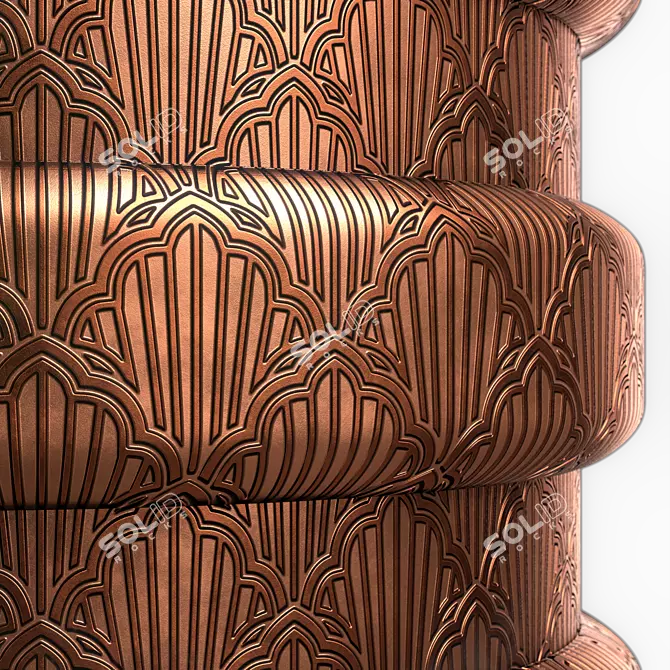 Ornate Metal Pattern 3D Material 3D model image 6