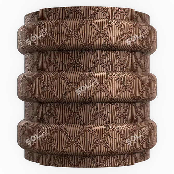 Ornate Metal Pattern 3D Material 3D model image 7