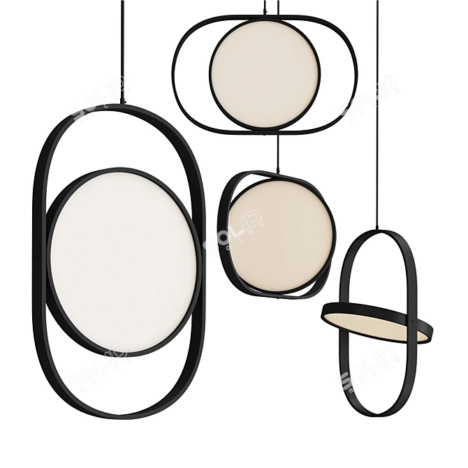 KUU Reversible Pendant Light 3D model image 1