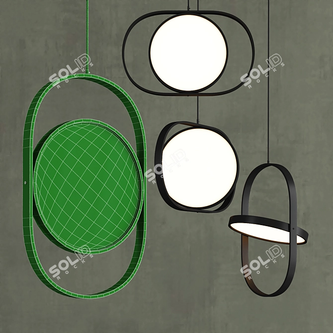KUU Reversible Pendant Light 3D model image 3