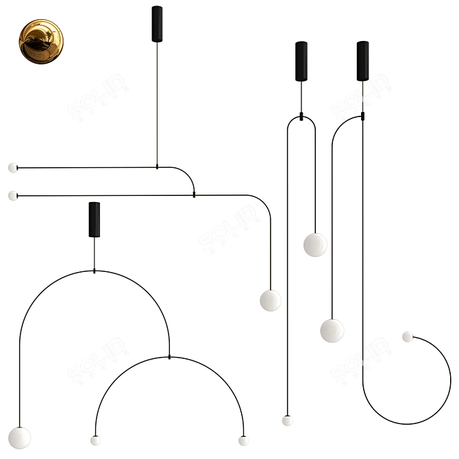 Contemporary Lamptron Lighting Collection 3D model image 1