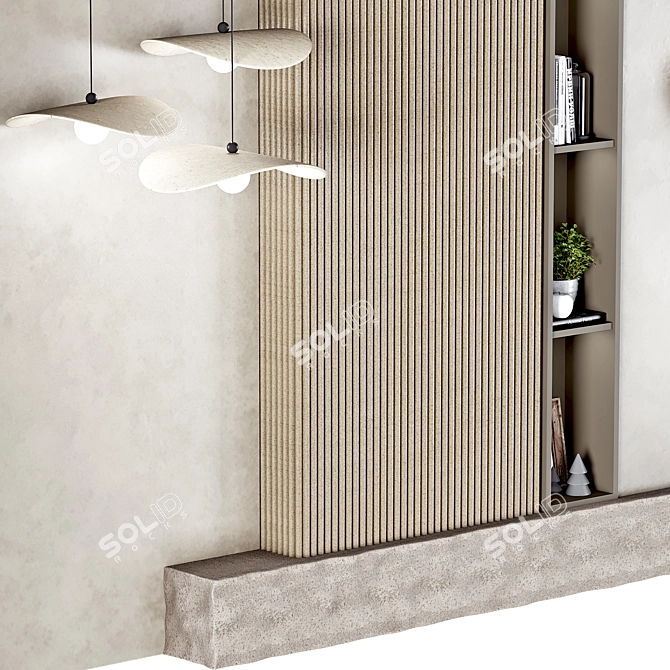 Modern Decorative Wall Panel 3D model image 2