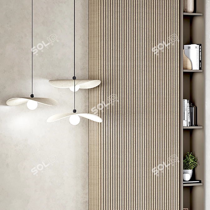 Modern Decorative Wall Panel 3D model image 3