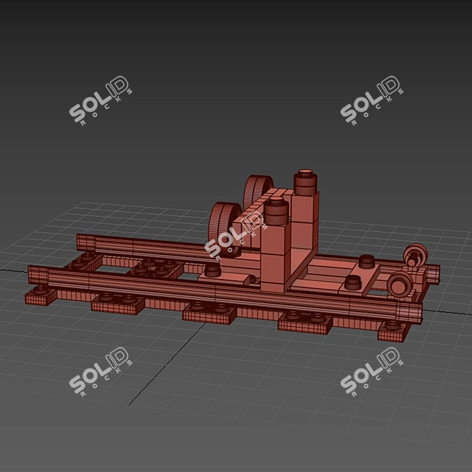 Brick Train Construction Set 3D 3D model image 5