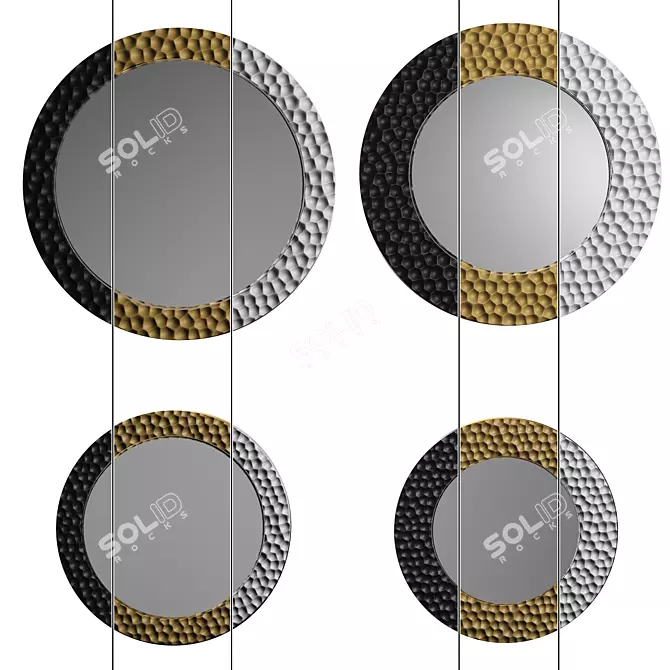 Kubi Mirror Set in Various Sizes 3D model image 2