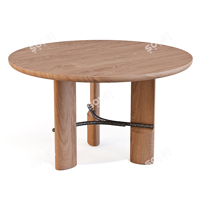 Modern Elegant Dining Hub Table 3D model image 4