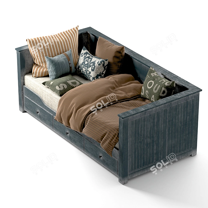 Versatile Hemnes Daybed Set 3D model image 2