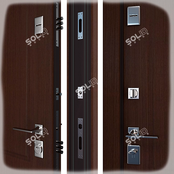 Priority (Abvehr) Metal Door 900x2050mm 3D model image 2