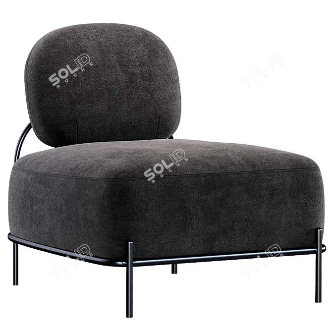 Modern Armchair Gawaii Grey 3D model image 3