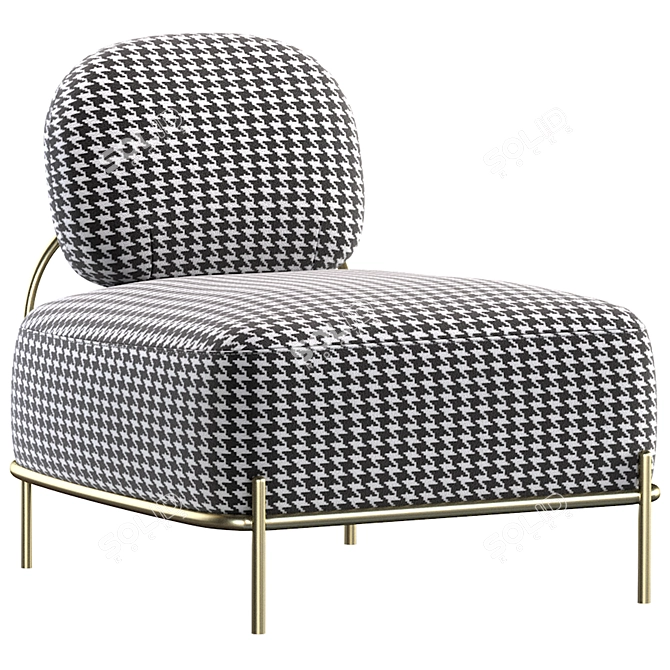 Modern Armchair Gawaii Grey 3D model image 5