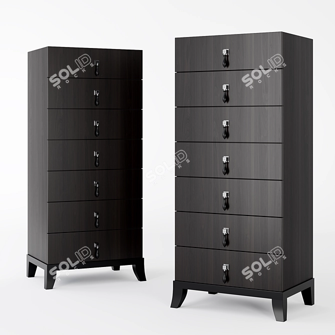 Sleek JNL Cabinet Weeks 3D model image 1