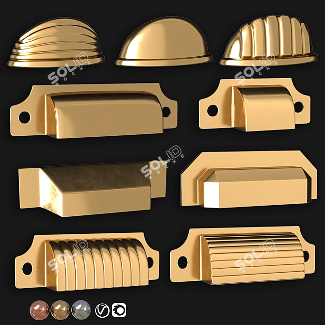 Modern Door Knobs and Handles 3D model image 1