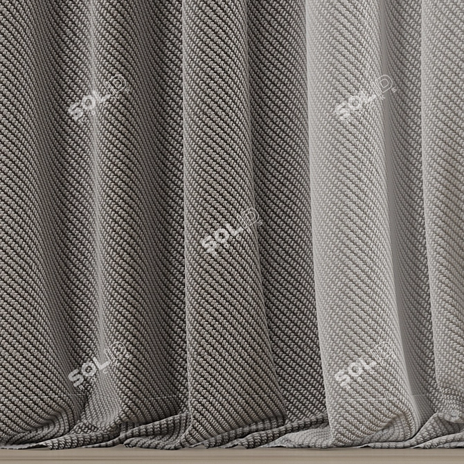 Detailed Curtain Model with Textures 3D model image 2