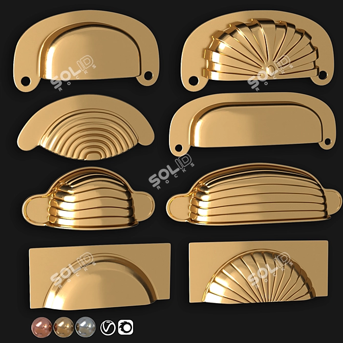 Door Knobs & Handle-Set Collection 3D model image 1