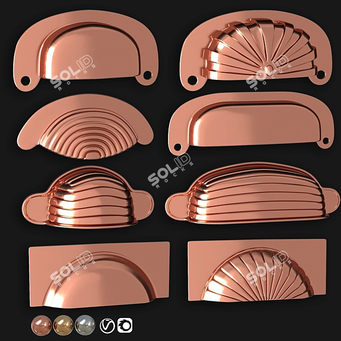 Door Knobs & Handle-Set Collection 3D model image 2