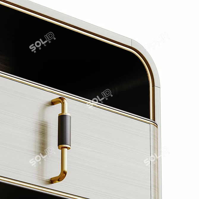  COLMAR Bedside Table: Elegant Luxury 3D model image 3