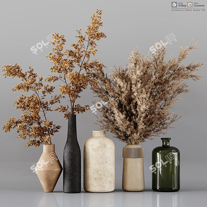 Premium Indoor Plant Collection Model 3D model image 1