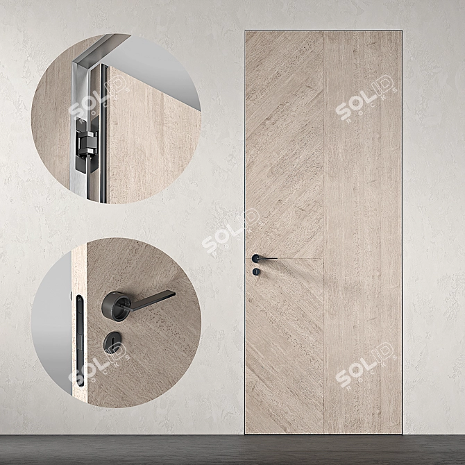 Stylish Interior Doors with Details 3D model image 2