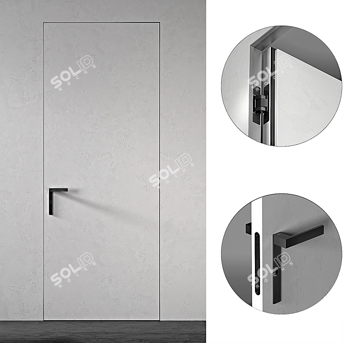 Stylish Interior Doors with Details 3D model image 3