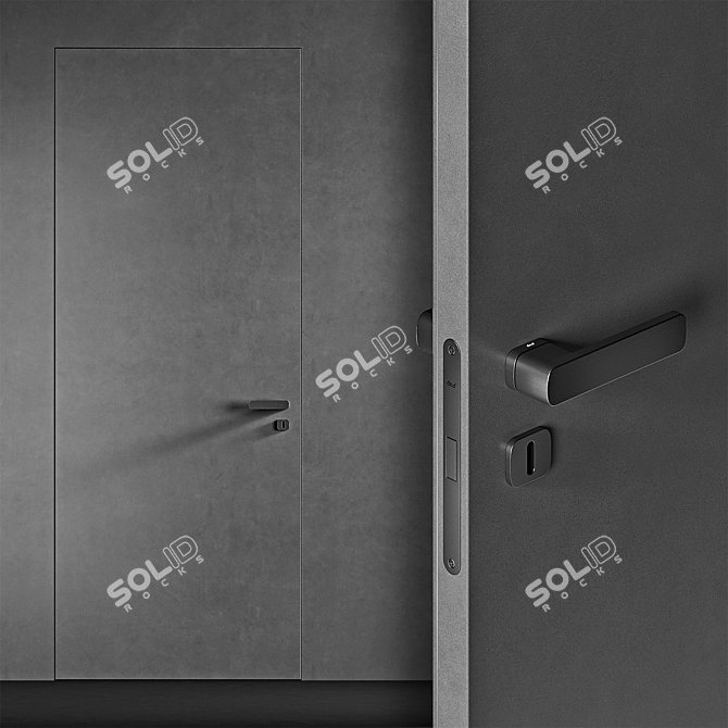 Stylish Interior Doors with Details 3D model image 4