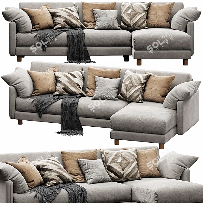 Modern Chaise Lounge Model 3D model image 2