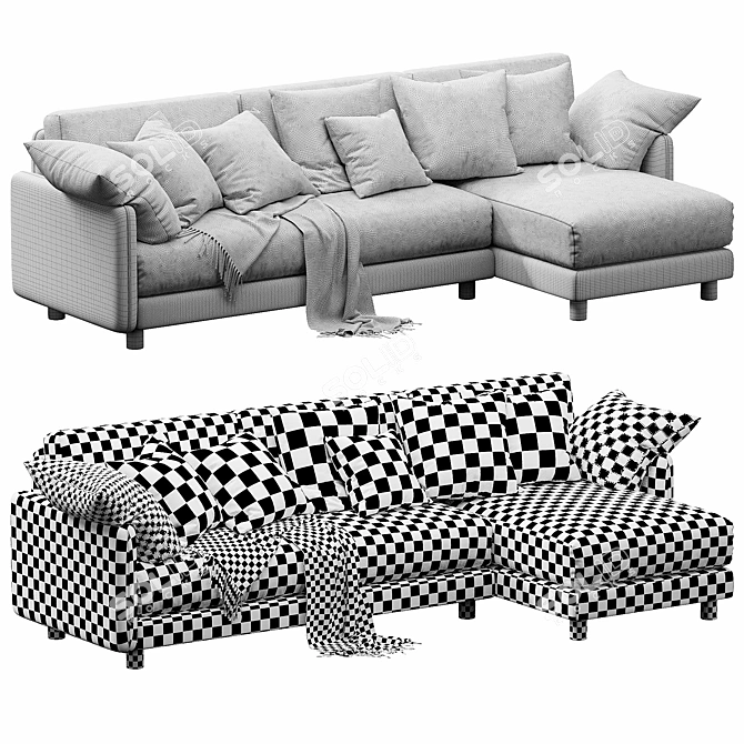 Modern Chaise Lounge Model 3D model image 5