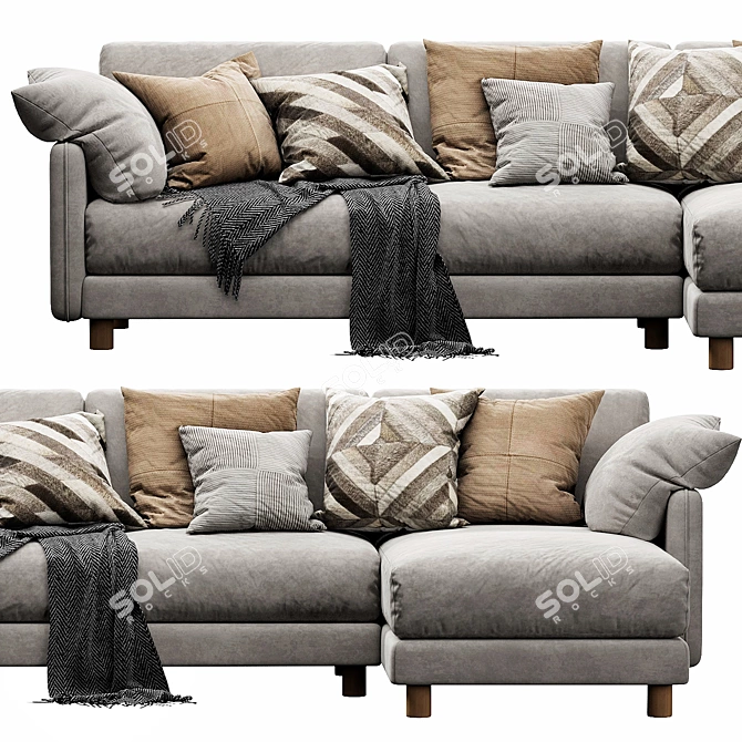 Modern Chaise Lounge Model 3D model image 6