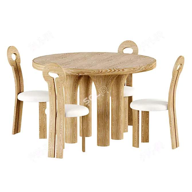 Sarah Sherman Samuel Dining Set 3D model image 2