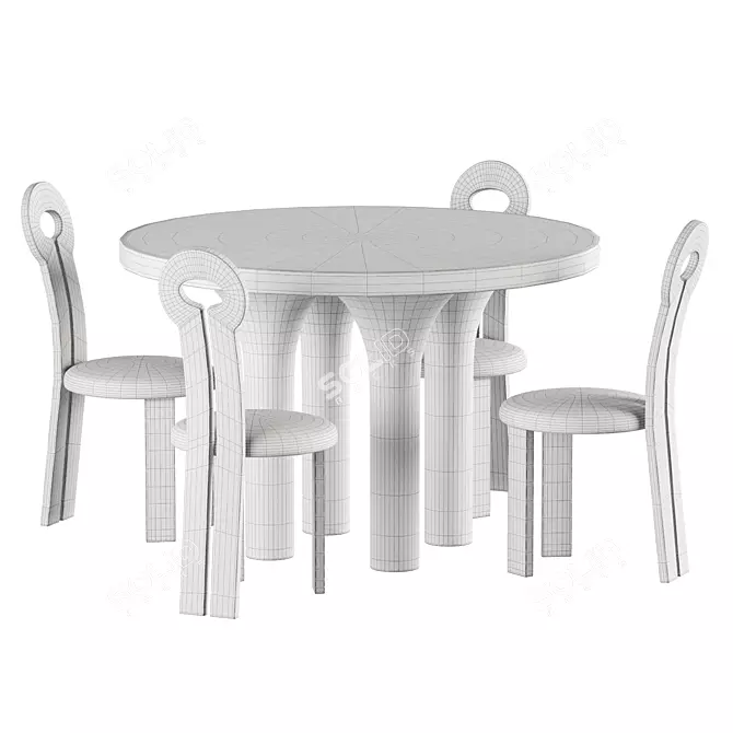 Sarah Sherman Samuel Dining Set 3D model image 3