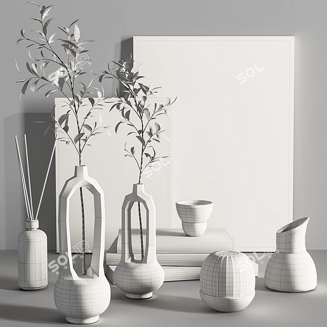 High-Quality Decor Set with TurboSmooth 3D model image 3