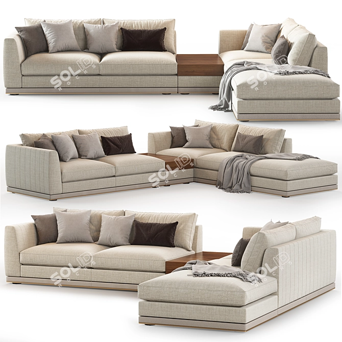 Aster Greer Sofa: Unwrapped UVW Map 3D model image 1