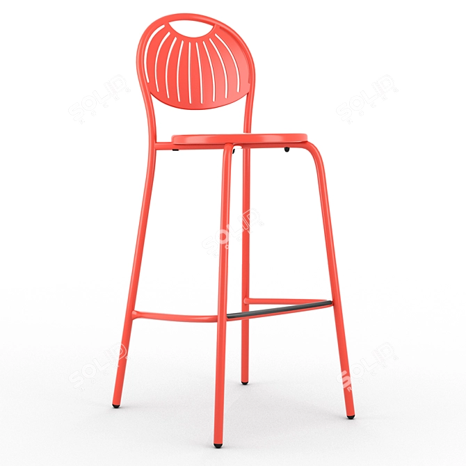 COUPOLE Steel Outdoor Barstool 3D model image 1