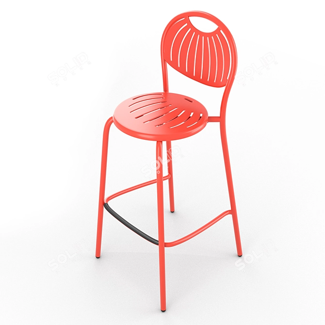 COUPOLE Steel Outdoor Barstool 3D model image 2