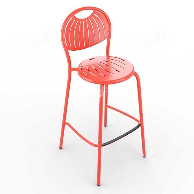 COUPOLE Steel Outdoor Barstool 3D model image 3