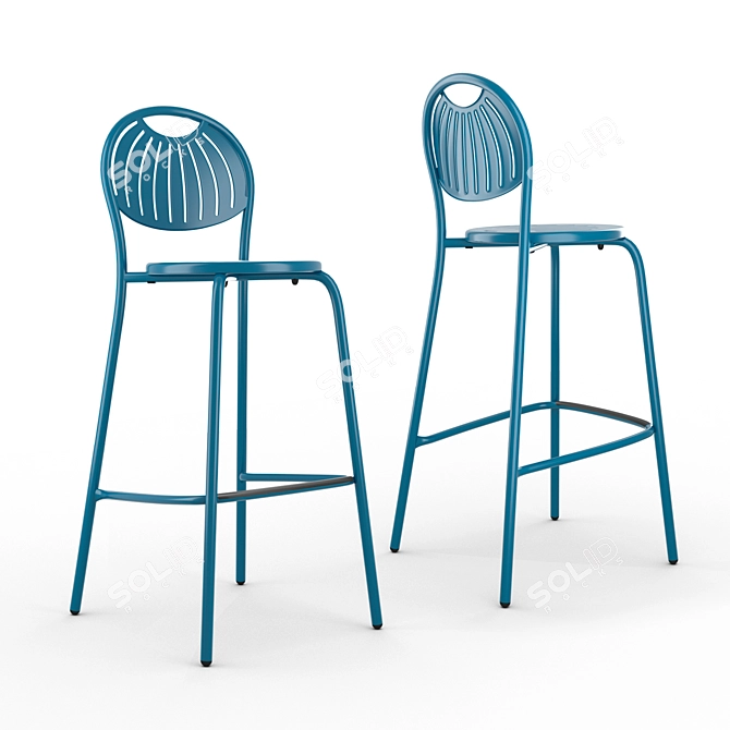 COUPOLE Steel Outdoor Barstool 3D model image 5