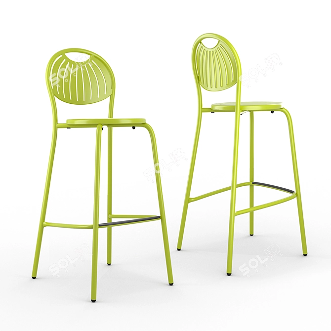 COUPOLE Steel Outdoor Barstool 3D model image 6