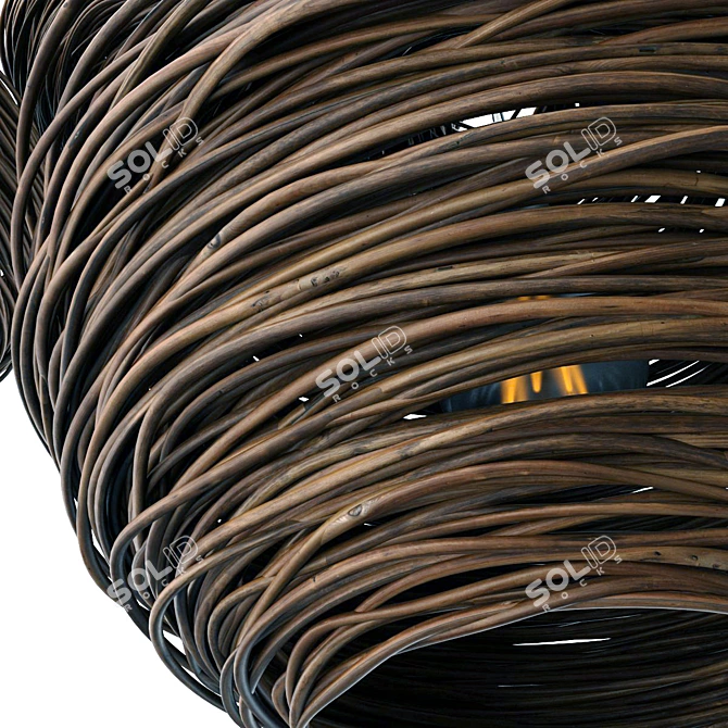 Modern 3D Model Wicker Lamp 3D model image 3