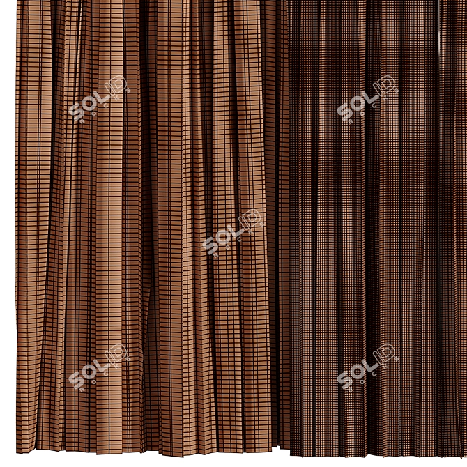 Versatile Colorful Curtain Set 3D model image 4