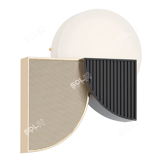 Modern Art Wall Sconce 3D model image 1