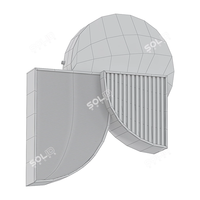 Modern Art Wall Sconce 3D model image 2