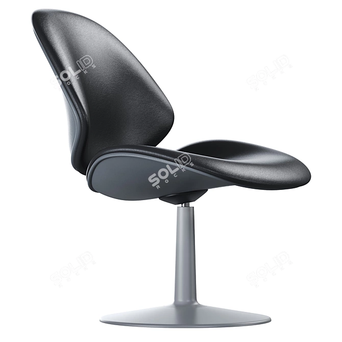 Modern Swivel Lounge Chair Design 3D model image 3