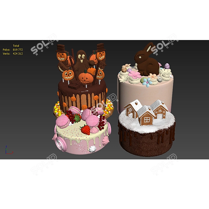 Festive Cake Collection | 3D Models 3D model image 7