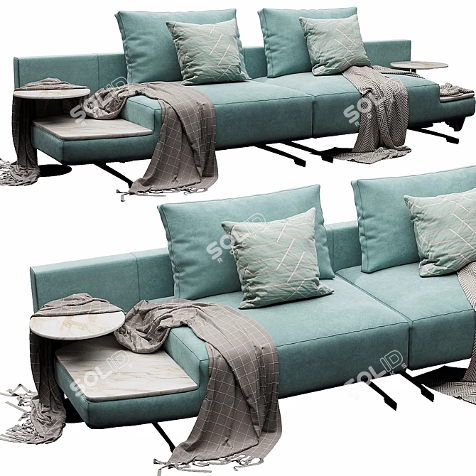 Luxury Modern Sofa Furniture Set 3D model image 1