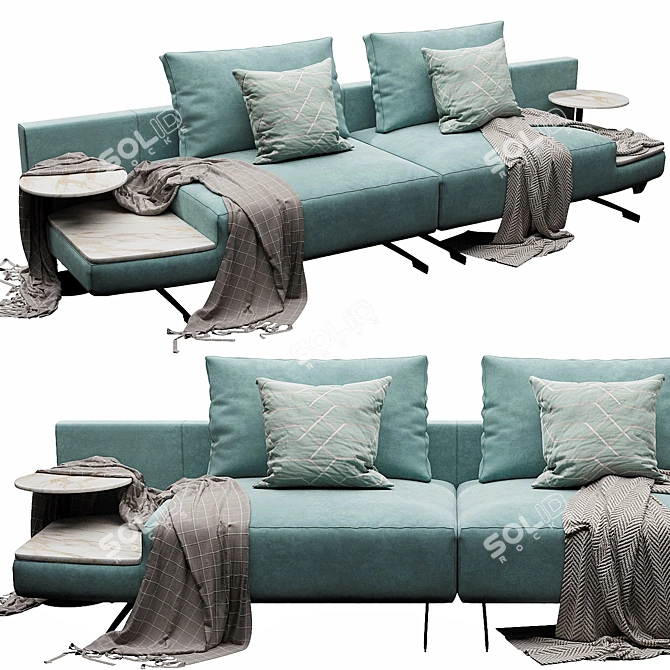 Luxury Modern Sofa Furniture Set 3D model image 2